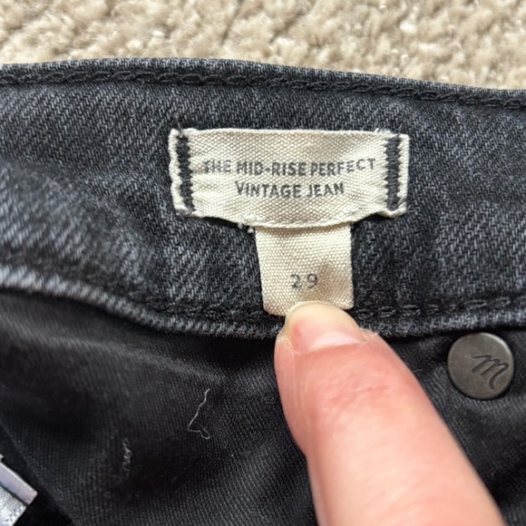 Madewell Women’s Black Jean - size 29​ - Picture 5 of 8
